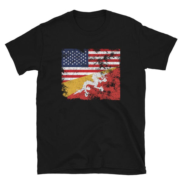 Bhutan USA Flag T-Shirt