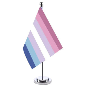 Bigender Pride Desk Flag - Small LGBTQIA2S+ Table Flag
