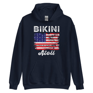 Bikini Atoll Flag Distressed Bikini Flag Hoodie