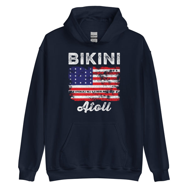 Bikini Atoll Flag Distressed Bikini Flag Hoodie