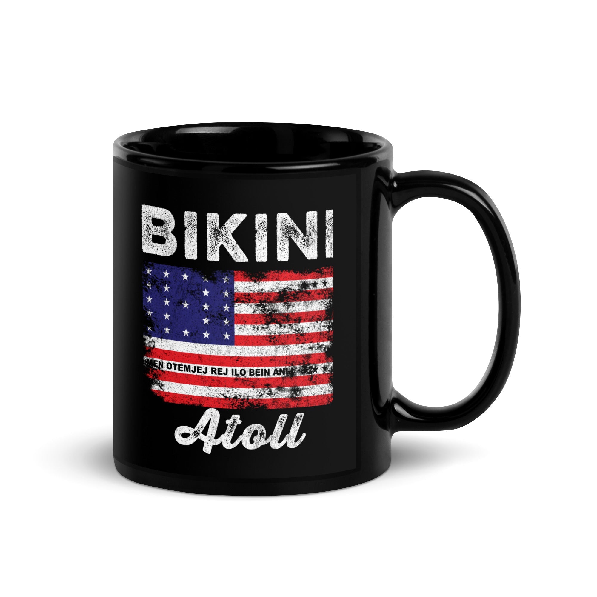 Bikini Atoll Flag Distressed Bikini Flag Mug