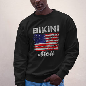 Bikini Atoll Flag Distressed Bikini Flag Sweatshirt