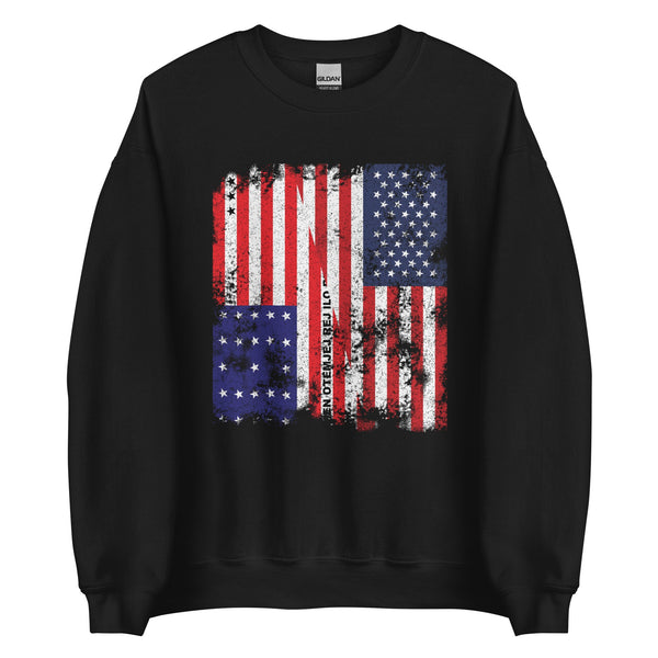 Bikini Atoll USA Flag - Half American Sweatshirt