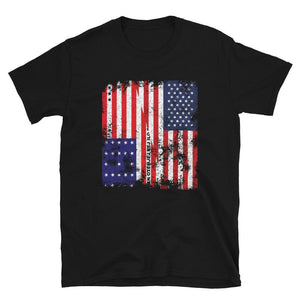 Bikini Atoll USA Flag - Half American T-Shirt