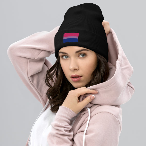 Bisexual Flag Beanie - Embroidered LGBT+ Winter Hat