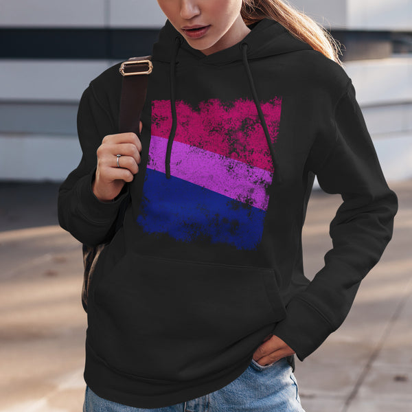 Bisexual Flag - Distressed LGBT+ Hoodie