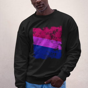 Bisexual Flag - Distressed LGBT+ Sweatshirt