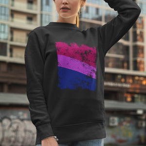 Bisexual Flag - Distressed LGBT+ Sweatshirt