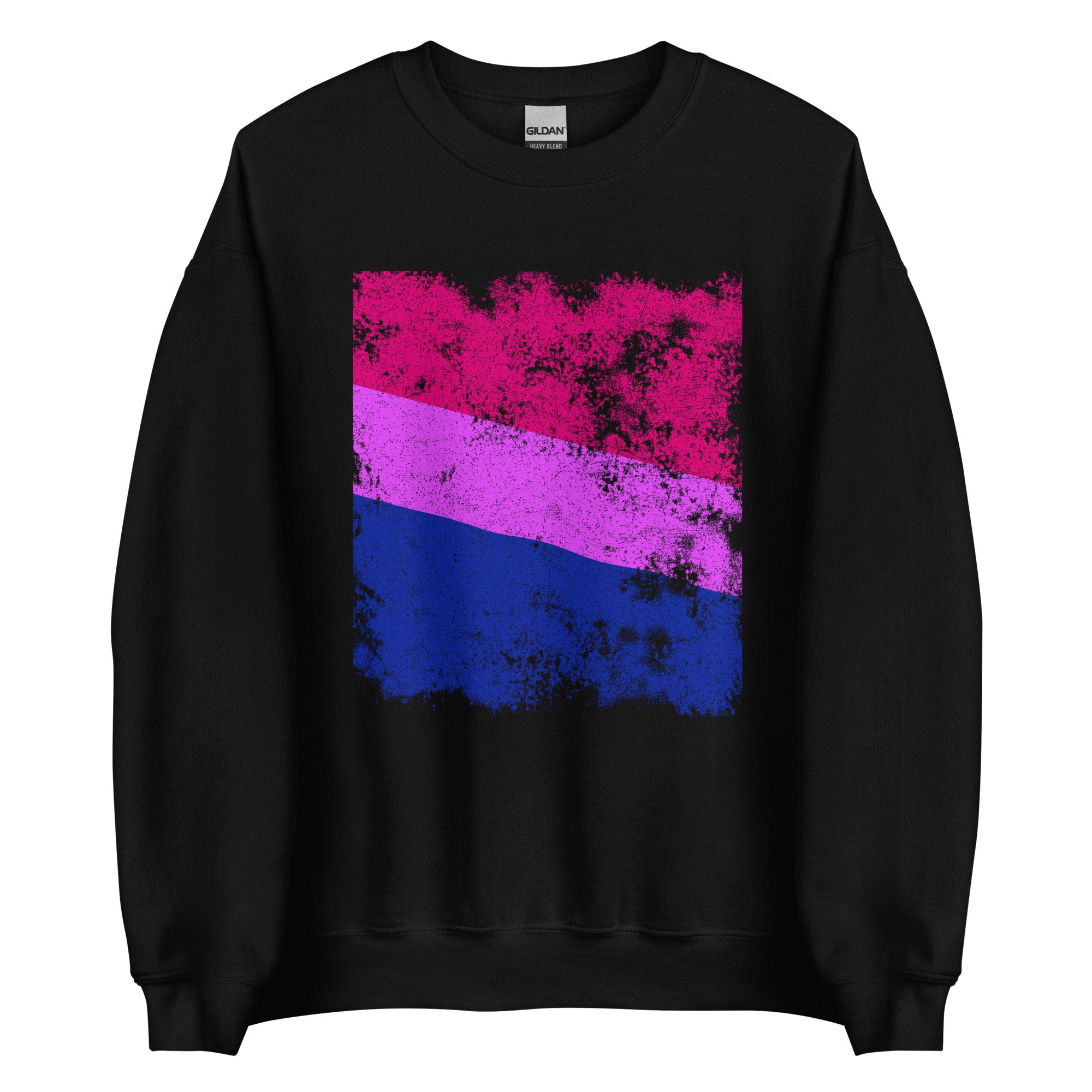 Bisexual Flag - Distressed LGBT+ Sweatshirt