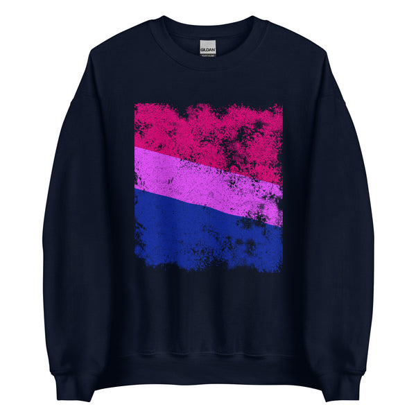 Bisexual Flag - Distressed LGBT+ Sweatshirt