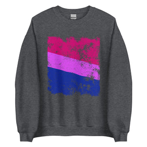 Bisexual Flag - Distressed LGBT+ Sweatshirt