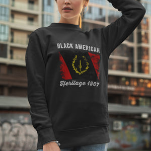 Black American Heritage Flag Sweatshirt