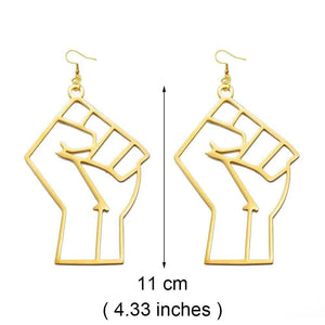 Black Lives Matter Earrings Collection - African Fist Stud Earrings