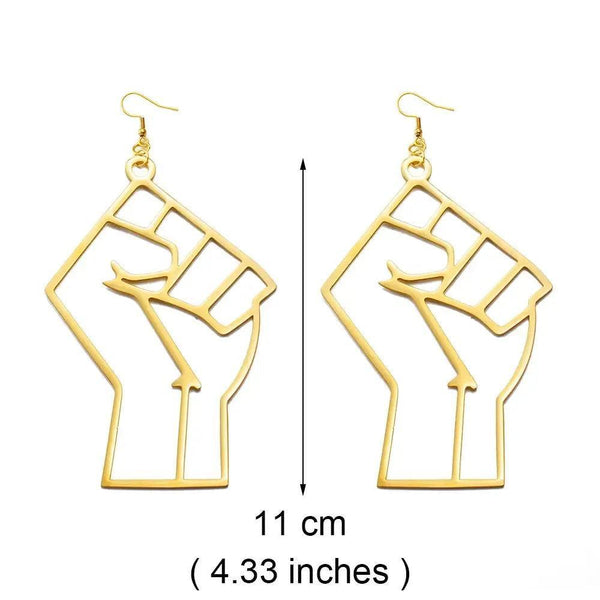 Black Lives Matter Earrings Collection - African Fist Stud Earrings