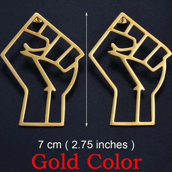 Black Lives Matter Earrings Collection - African Fist Stud Earrings