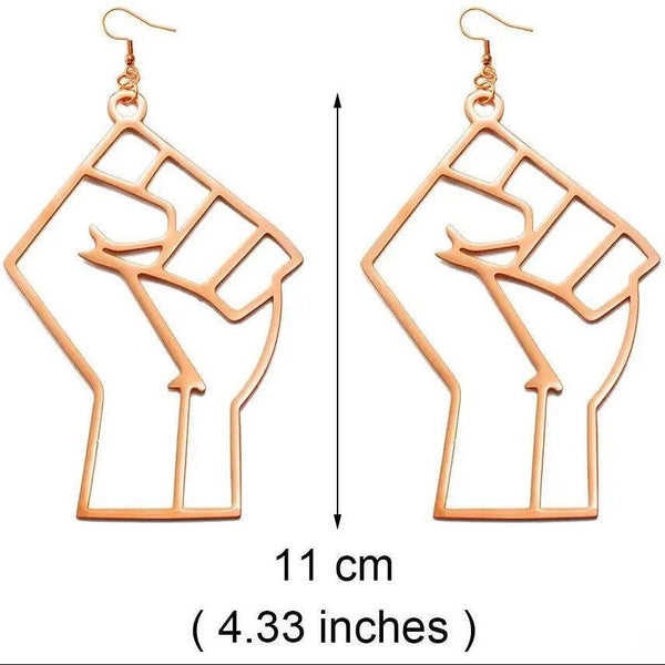 Black Lives Matter Earrings Collection - African Fist Stud Earrings