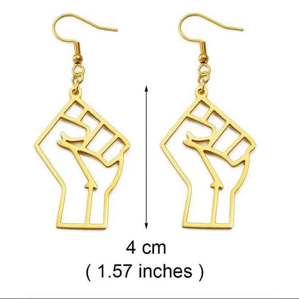 Black Lives Matter Earrings Collection - African Fist Stud Earrings