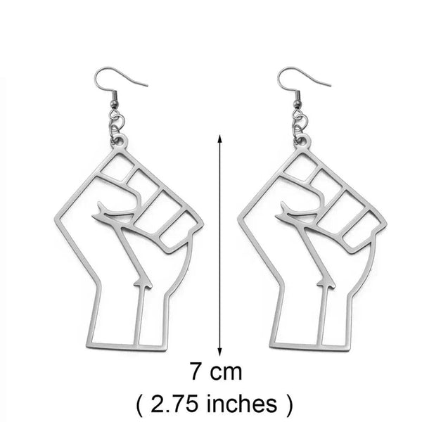 Black Lives Matter Earrings Collection - African Fist Stud Earrings