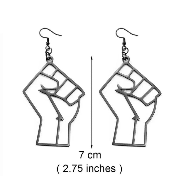 Black Lives Matter Earrings Collection - African Fist Stud Earrings