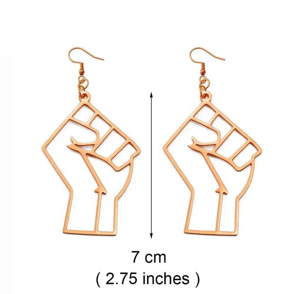 Black Lives Matter Earrings Collection - African Fist Stud Earrings