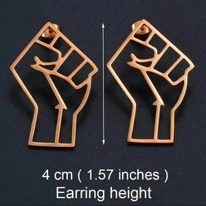 Black Lives Matter Earrings Collection - African Fist Stud Earrings