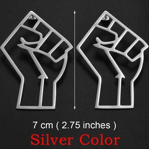 Black Lives Matter Earrings Collection - African Fist Stud Earrings
