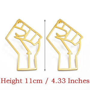 Black Lives Matter Earrings Collection - African Fist Stud Earrings