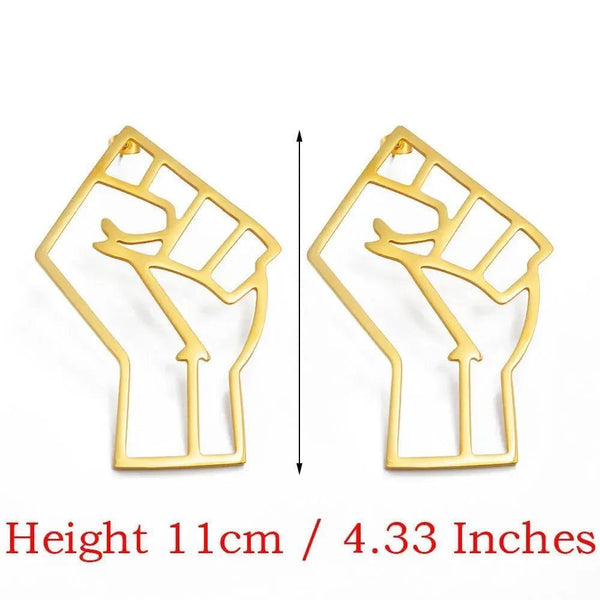 Black Lives Matter Earrings Collection - African Fist Stud Earrings