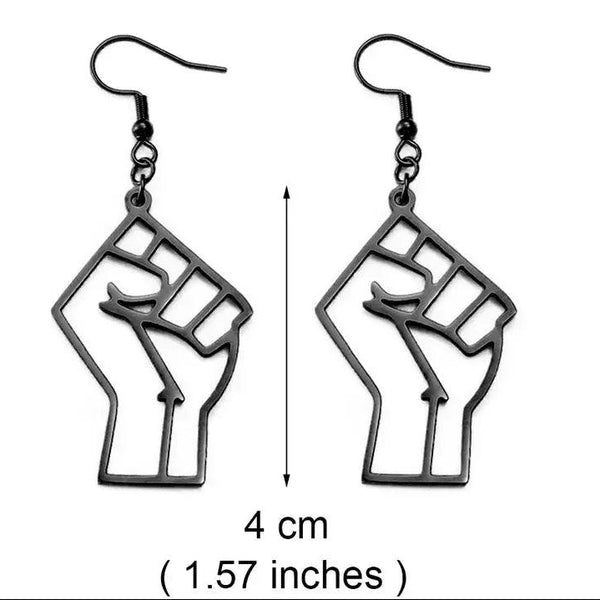 Black Lives Matter Earrings Collection - African Fist Stud Earrings