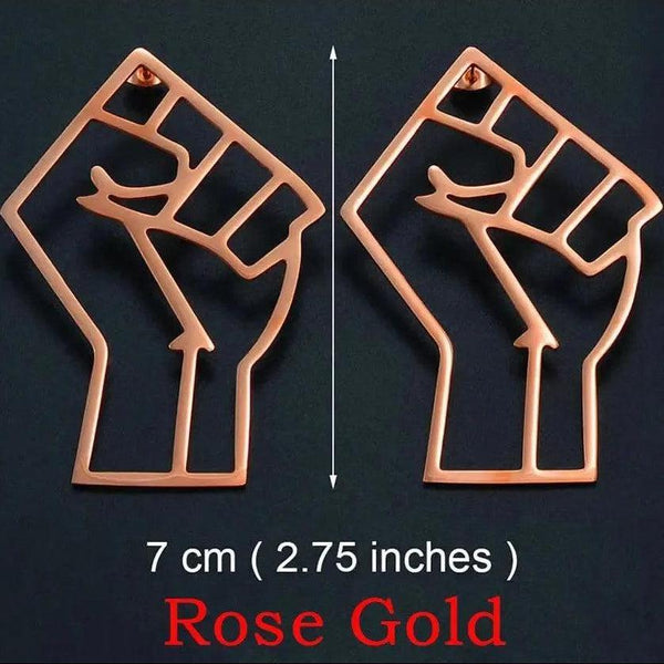 Black Lives Matter Earrings Collection - African Fist Stud Earrings