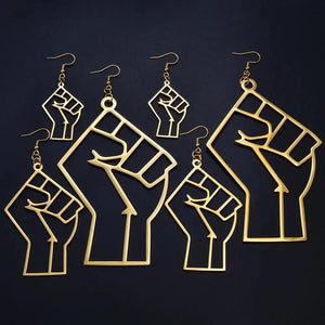 Black Lives Matter Earrings Collection - African Fist Stud Earrings