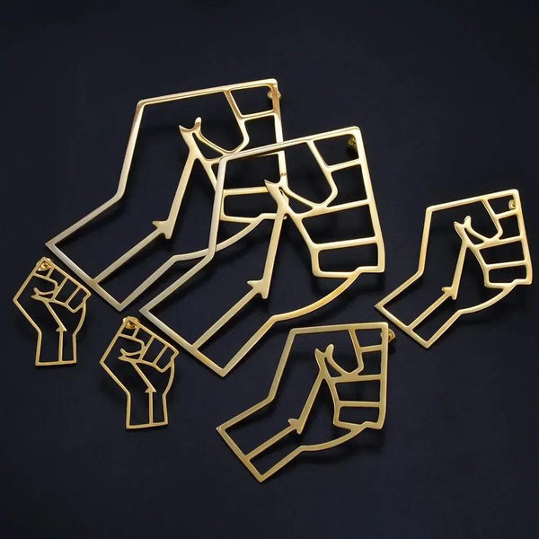 Black Lives Matter Earrings Collection - African Fist Stud Earrings