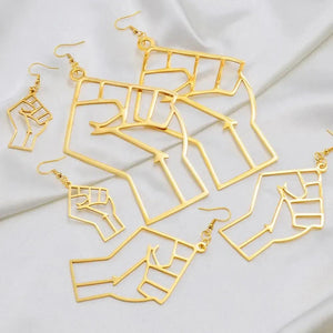 Black Lives Matter Earrings Collection - African Fist Stud Earrings