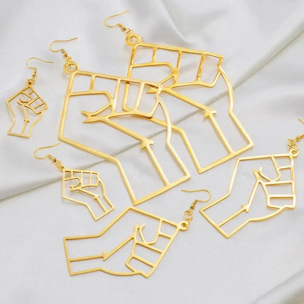 Black Lives Matter Earrings Collection - African Fist Stud Earrings