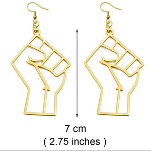 Black Lives Matter Earrings Collection - African Fist Stud Earrings