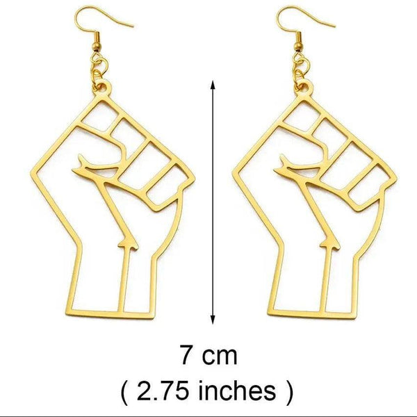 Black Lives Matter Earrings Collection - African Fist Stud Earrings
