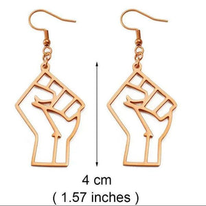 Black Lives Matter Earrings Collection - African Fist Stud Earrings