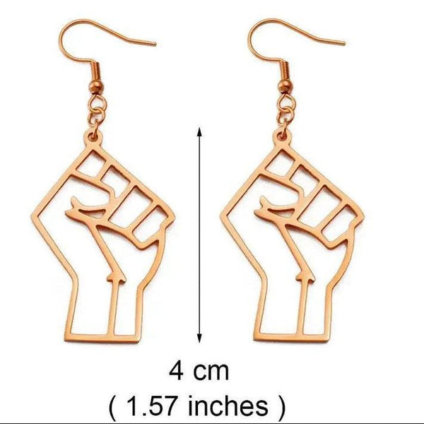 Black Lives Matter Earrings Collection - African Fist Stud Earrings