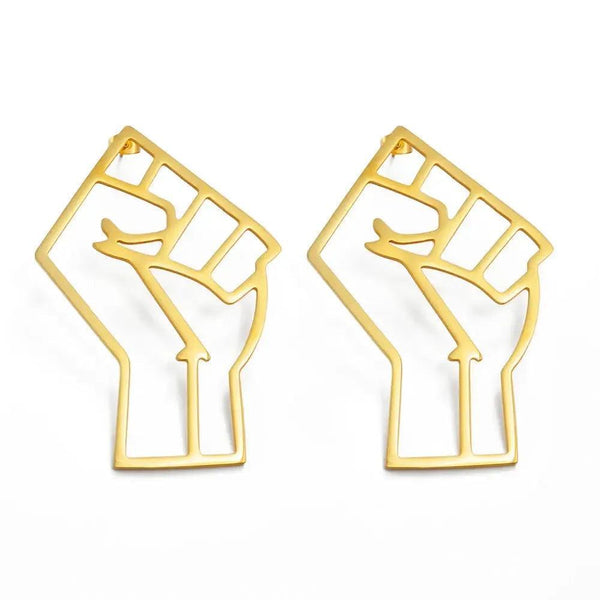 Black Lives Matter Earrings Collection - African Fist Stud Earrings