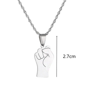 Black Lives Matter Fist Pendant Necklace