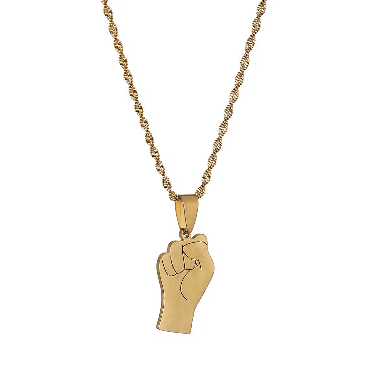 Black Lives Matter Fist Pendant Necklace