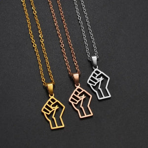 Black Lives Matter Necklace - African Fist Pendant