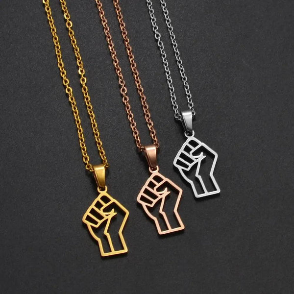 Black Lives Matter Necklace - African Fist Pendant