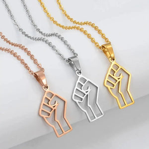 Black Lives Matter Necklace - African Fist Pendant