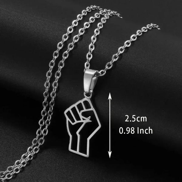 Black Lives Matter Necklace - African Fist Pendant