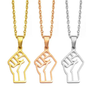 Black Lives Matter Necklace - African Fist Pendant