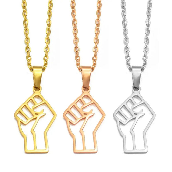 Black Lives Matter Necklace - African Fist Pendant