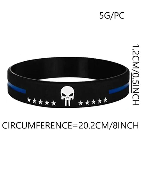 Blue Lives Matter Flag Bracelet - Silicone Wristband