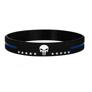 Blue Lives Matter Flag Bracelet - Silicone Wristband