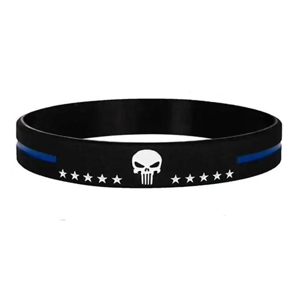 Blue Lives Matter Flag Bracelet - Silicone Wristband